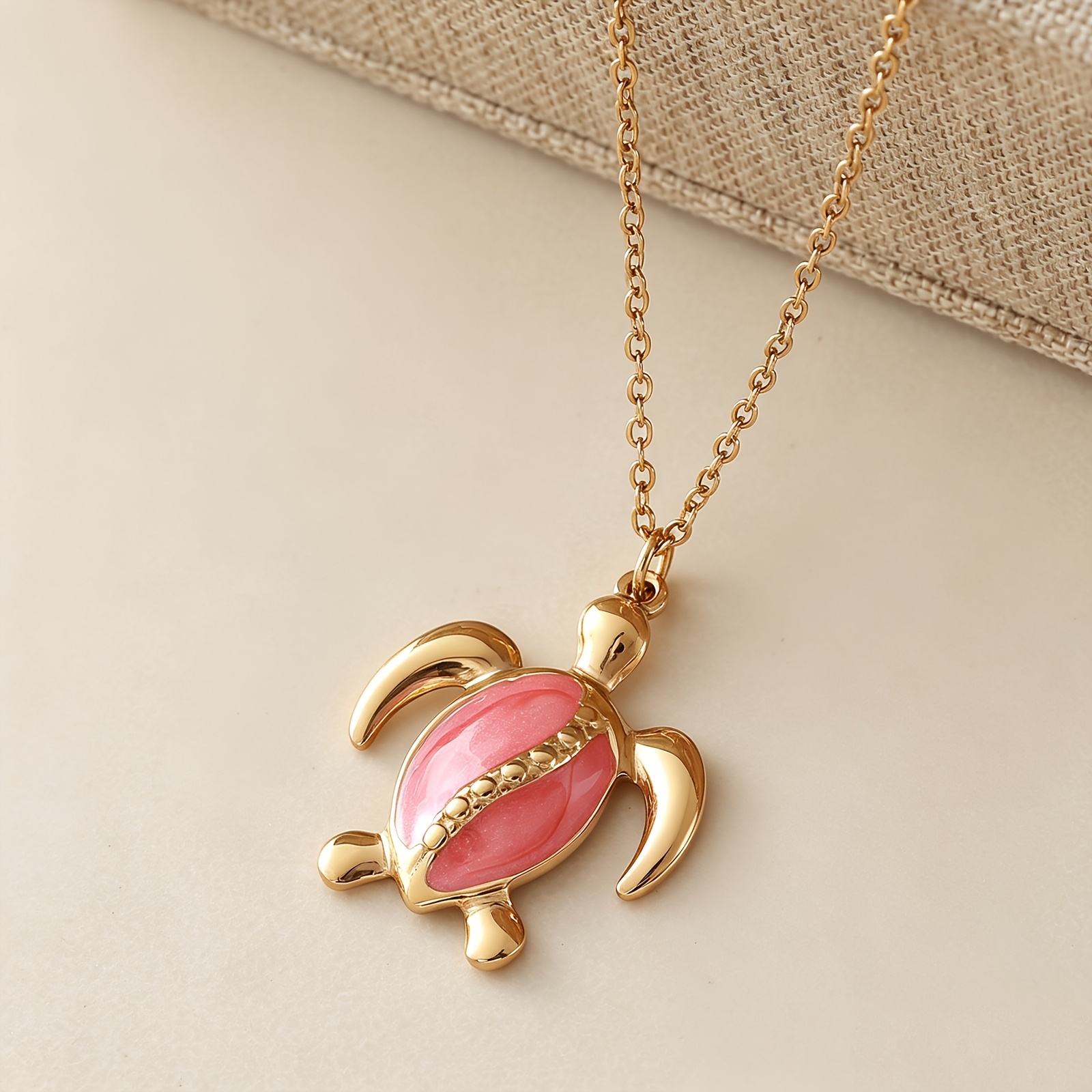 Women's 18K Golden Plated Turtle Pendant Necklace — Ocean Style